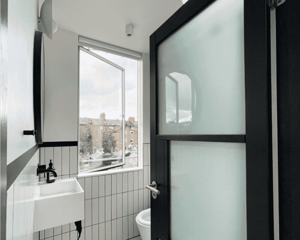1981 x 762 x 35mm (30") Heritage Black Frosted Glass - Prefinished Internal Doors
